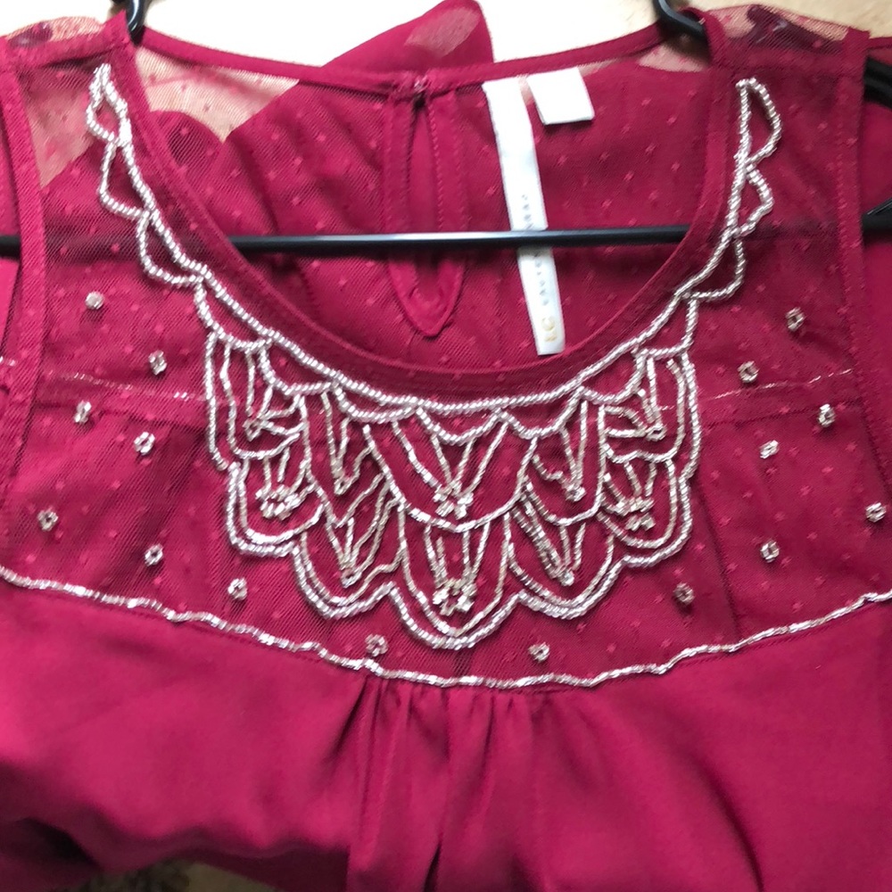 Large beaded dressy tank top